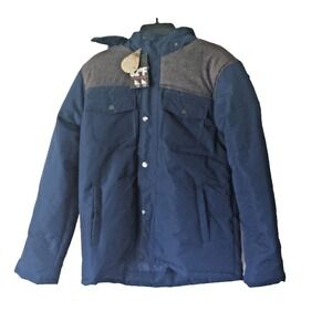 82 DEGREES FAHRENHEIT Men's Size Medium Hooded Waterproof Navy‎ Blue Jacket